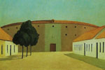 <em>Les arènes d'Aranjuez</em>, 53x81 cm, huile sur toile, 1955. Collection Dr Charles-André Monnier.