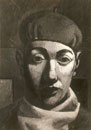 Emilio-Maria Beretta. <em>Autoportrait</em>, 24x17cm, gouache, plume sur papier, 1927.