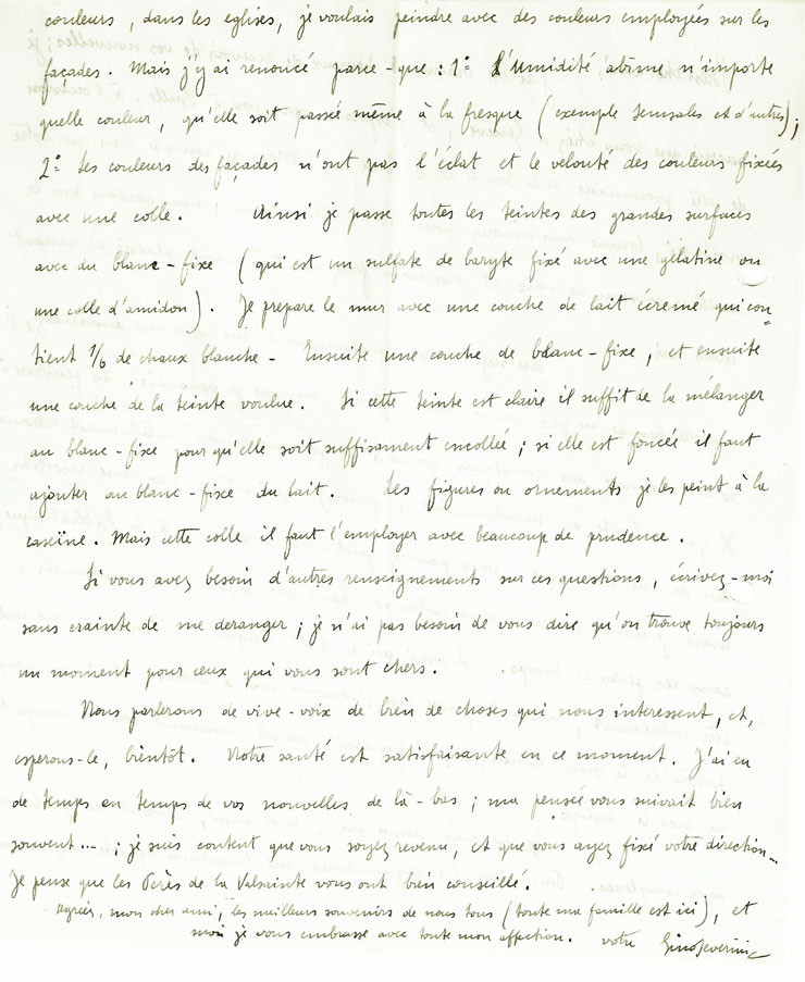 Lettre de Gino Severini à Paul Monnier
