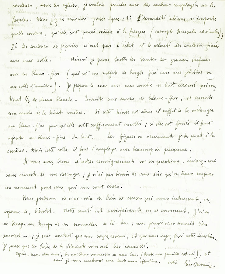 Lettre de Gino Severini à Paul Monnier