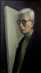 <em>Autoportrait</em>, 92x54 cm, huile sur toile, 1967.