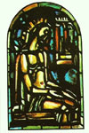 Georges Rouault, <em>Christ aux outrages</em>, vitrail, église d'Assy, 1939.